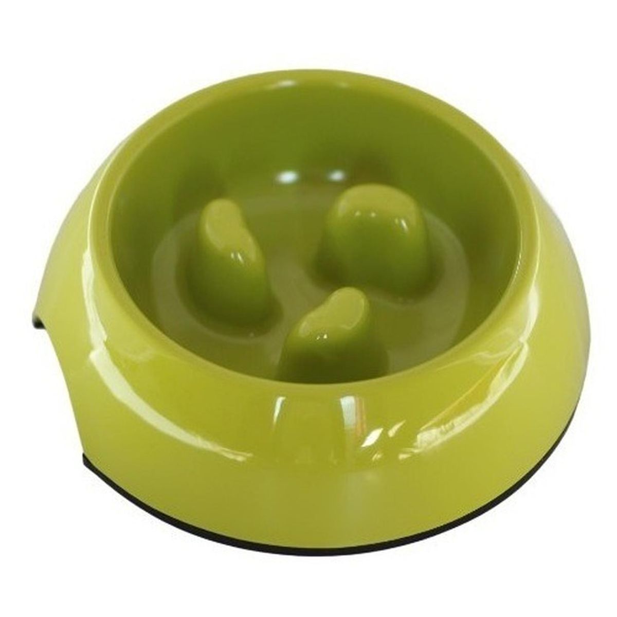 MASCAN - Plato Melamina Anti-ahogo Talla L Verde Perro Mascan