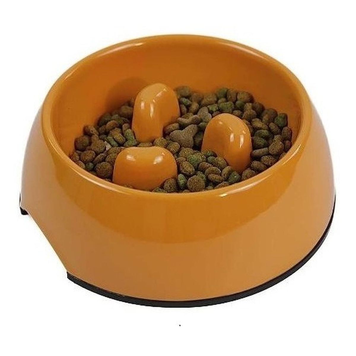 MASCAN - Plato Melamina Anti-ahogo Talla L Naranjo Perro Mascan