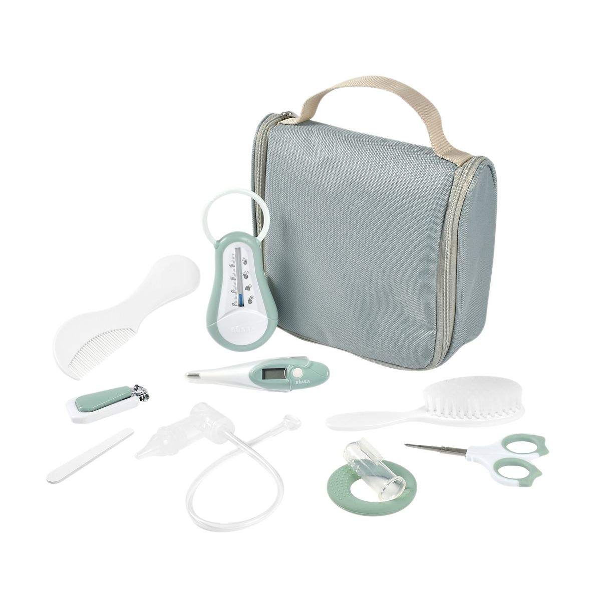 BEABA - Neceser de aseo Gris - Azul - verde