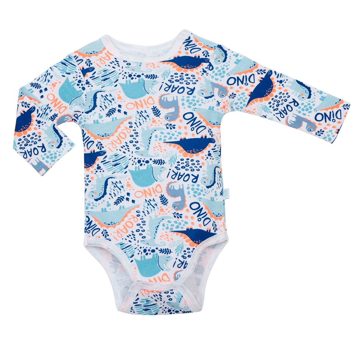 BAMBINO - Set 2 Piezas Bodys Manga Larga Bambino  Dinosaurio Azul
