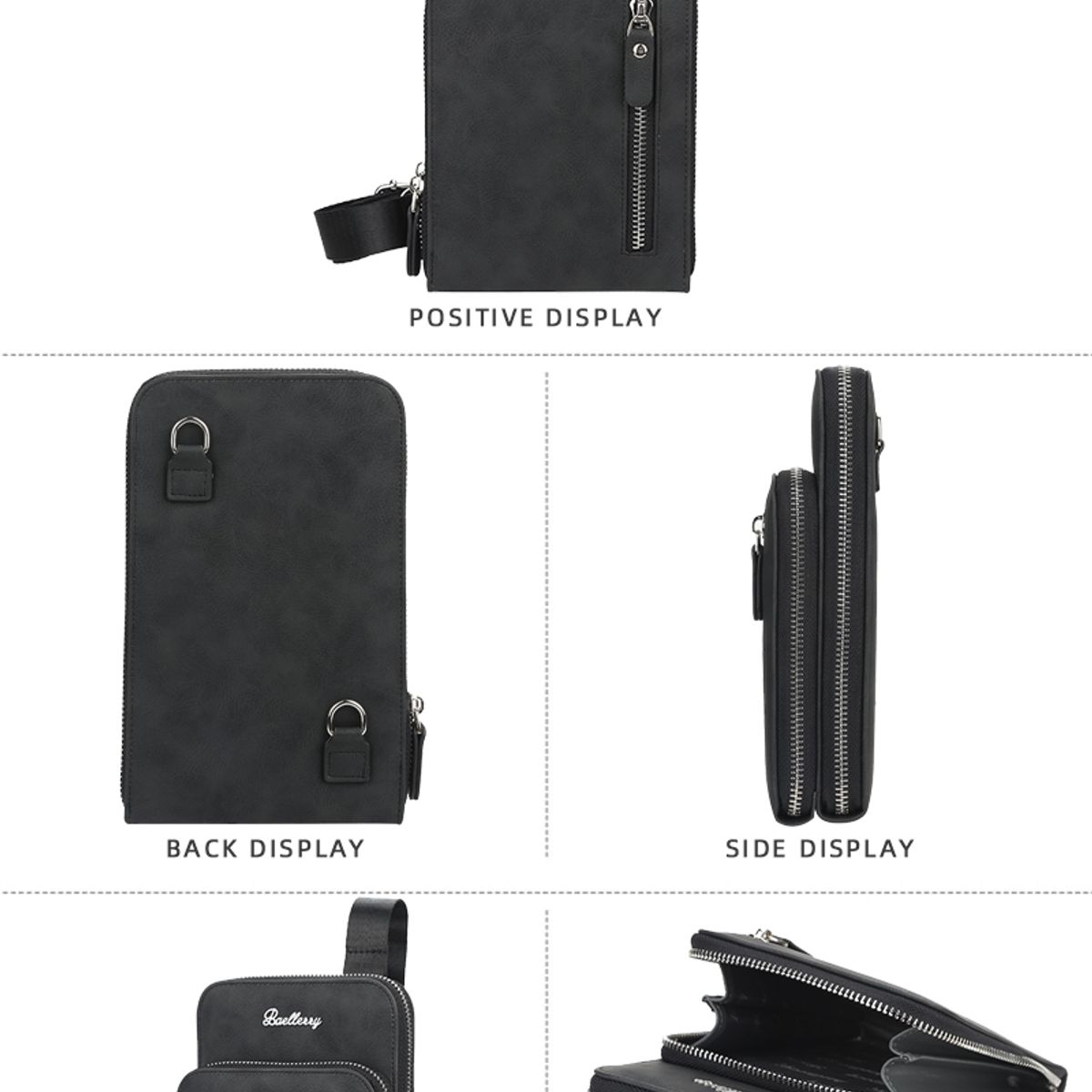 BAELLERRY - Bolso Pequeño Tipo Banano Cuero Pu Baellerry Mod Stan