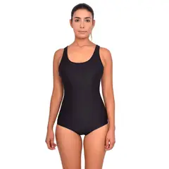 SAMIA - Traje de Baño Clasico Para Natacion Negro