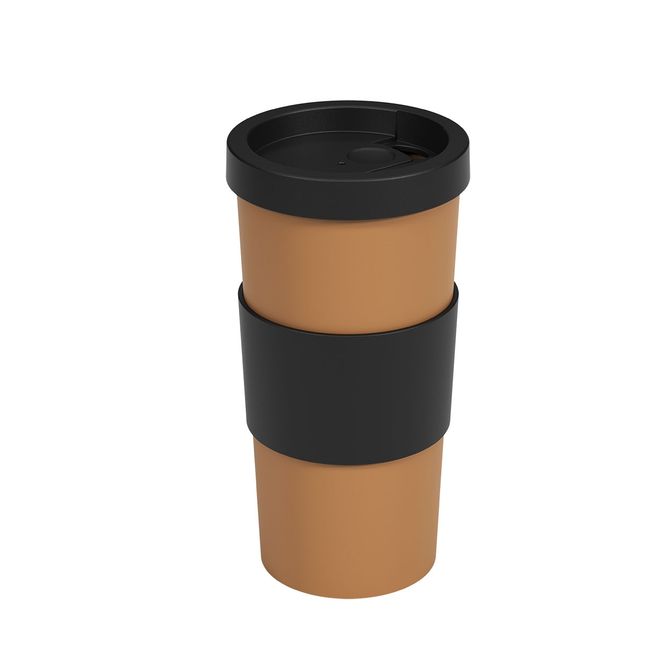 COZA - VASO MUG PARA CAFÉ 500 ML TRANSLÚCIDO CAFÉ