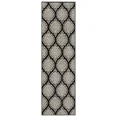 MODA ALFOMBRAS - ALFOMBRA KASHAN KING PASILLO NEGRA 61X213CM