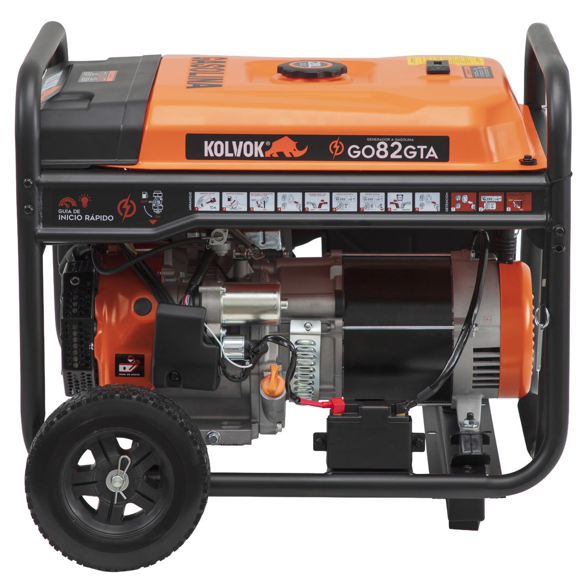 KOLVOK - Generador eléctrico a gasolina 8500W partida eléctrica con conexión ATS