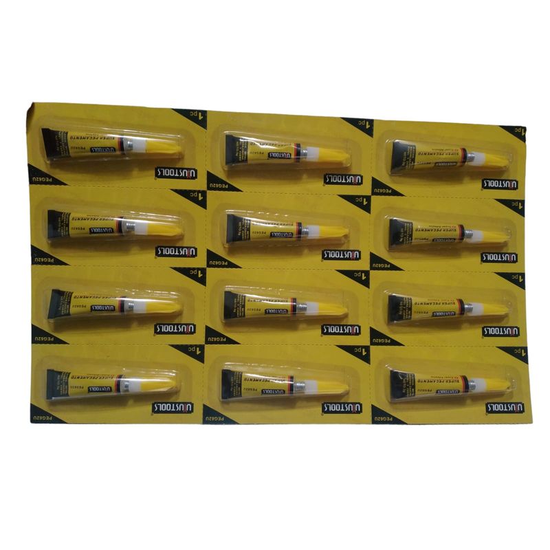 GENERICO - Super Pegamento Adhesivo Utustools Pack 12 Unid