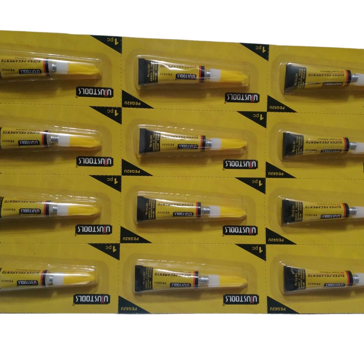 GENERICO - Super Pegamento Adhesivo Utustools Pack 12 Unid