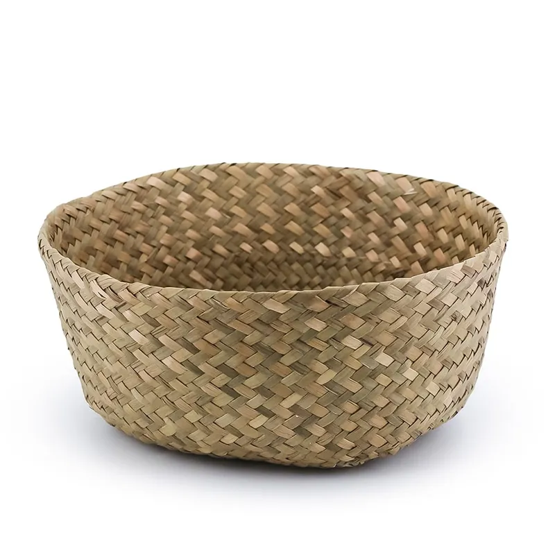 NEWTREE - Cesta De Mimbre Plegable Para Almacenamiento Pequeña