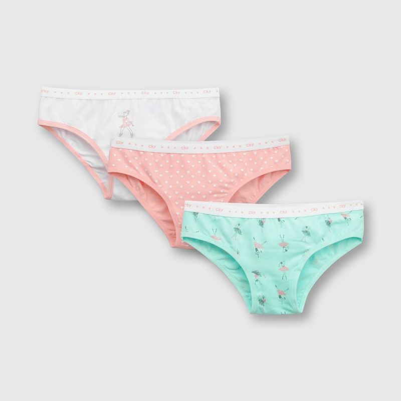 COLLOKY - Calzón de niña 3 pack bikini bailarina (2 a 12 años)