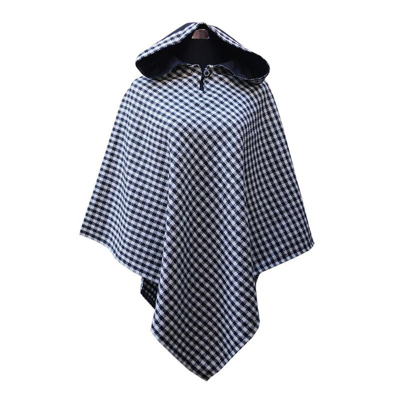 BELLAVISTA OVEJA TOME - Poncho Capucha 100% Lana - Corto