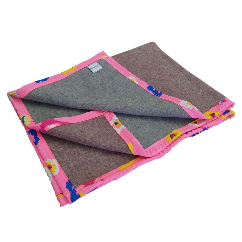 BELLAVISTA OVEJA TOME - Frazada Lana Doble Faz Cuna Rosa Gris