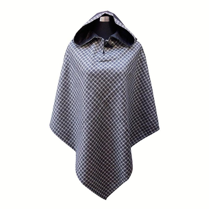 BELLAVISTA OVEJA TOME - Poncho Capucha 100% Lana - Corto