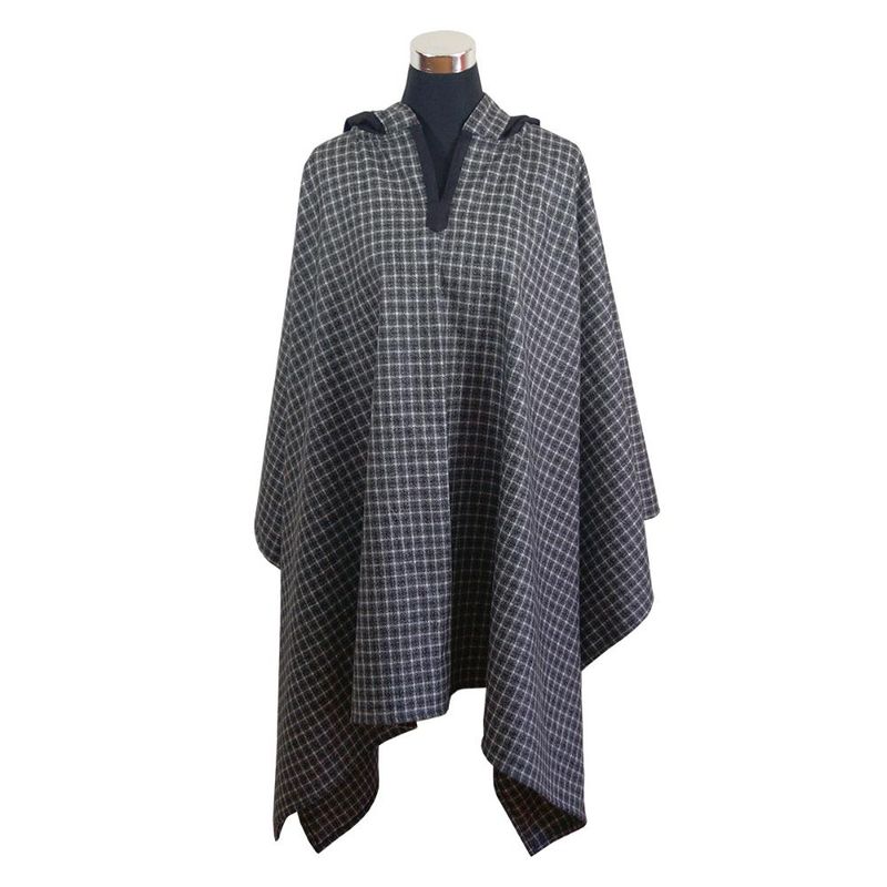BELLAVISTA OVEJA TOME - Poncho Capucha 100% Lana - Largo