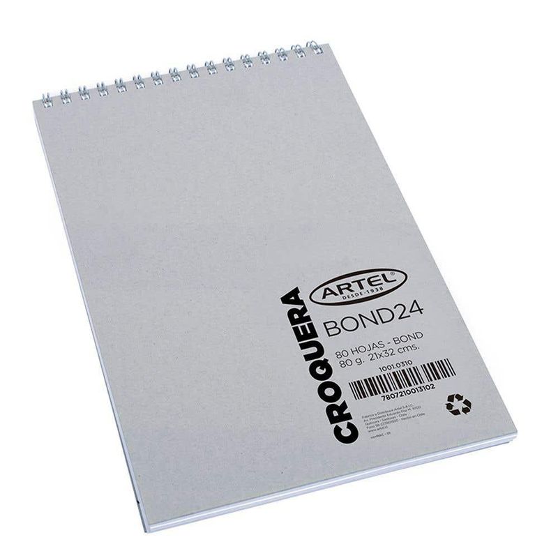 ARTEL - Croquera Bond 24 Esp 80Hj  Ofic 21x32
