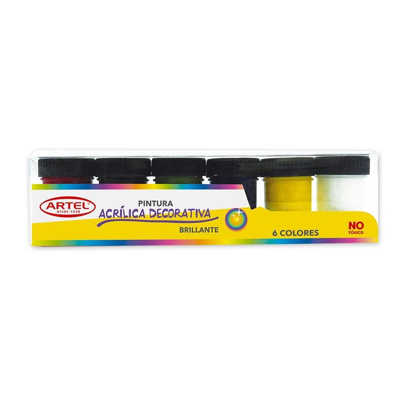 ARTEL - Set Pintura Acrílica Decorativa 6 Colores 15 Ml Artel ARTEL