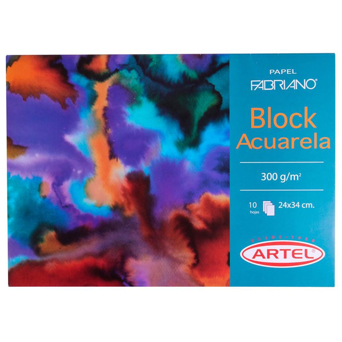 ARTEL - BLOCK FABRIANO ACUARELA 10HJ300G 24X34CM