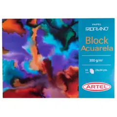 ARTEL - BLOCK FABRIANO ACUARELA 10HJ300G 24X34CM