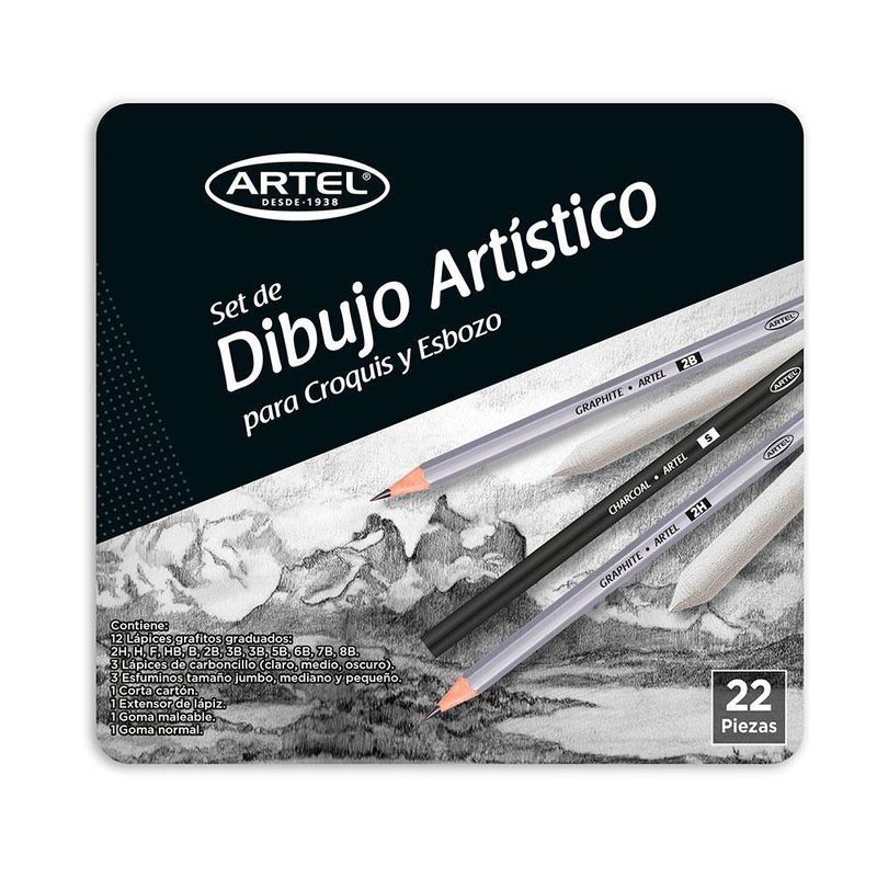 ARTEL - Estuche Métalico 23 Lápices Graduados Artel ARTEL