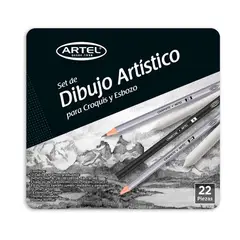 ARTEL - Estuche Métalico 23 Lápices Graduados