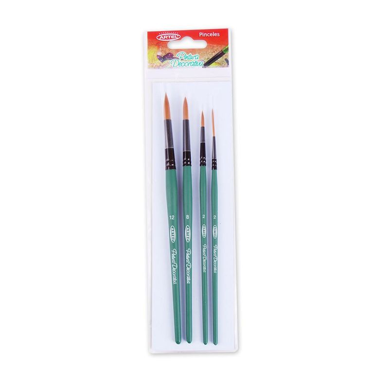 ARTEL - Set Pincel Deco:1 liner+3 redondo