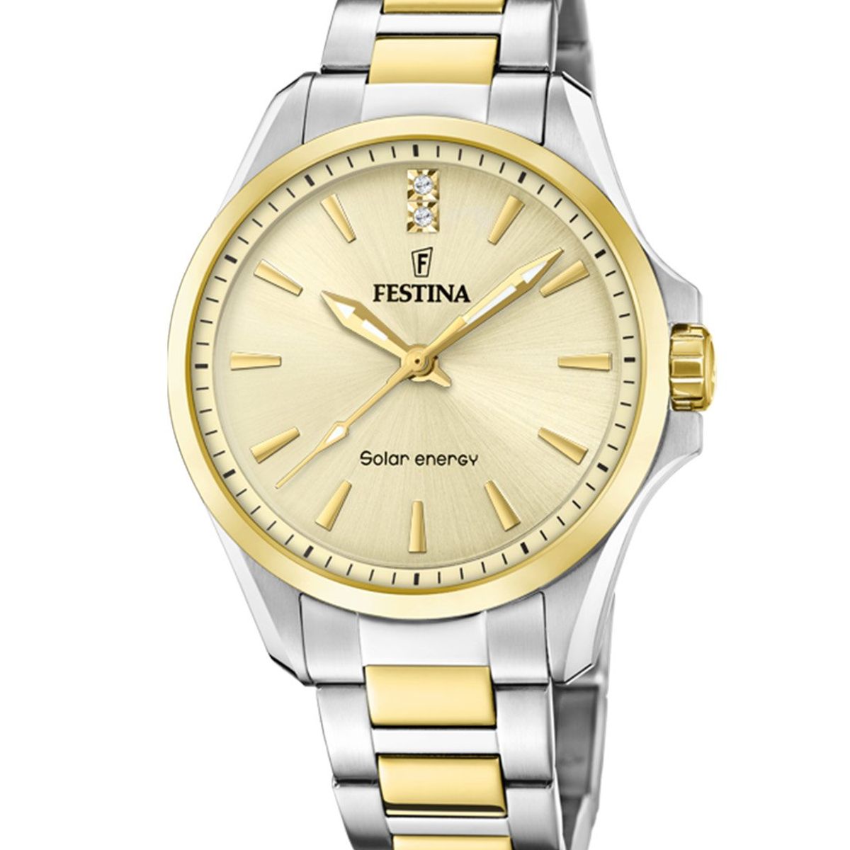 FESTINA - Reloj F20655/3 Festina Champaña Mujer Solar Energy