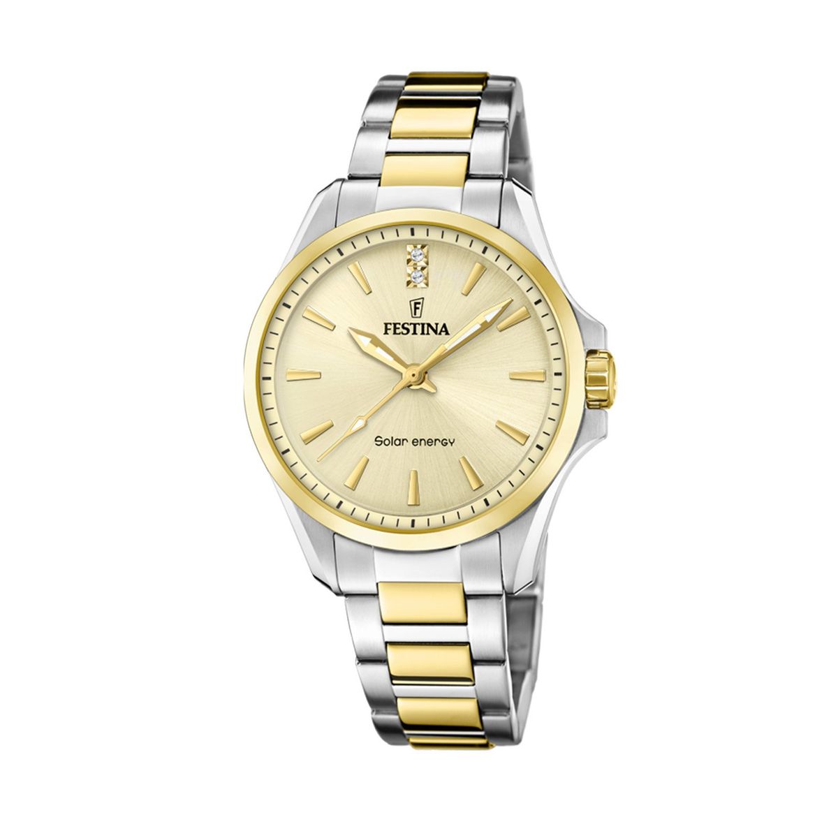 FESTINA - Reloj F20655/3 Festina Champaña Mujer Solar Energy