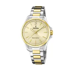 FESTINA - Reloj F20655/3 Champaña Mujer Solar Energy