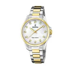 FESTINA - Reloj F20655/1 Crema Mujer Solar Energy