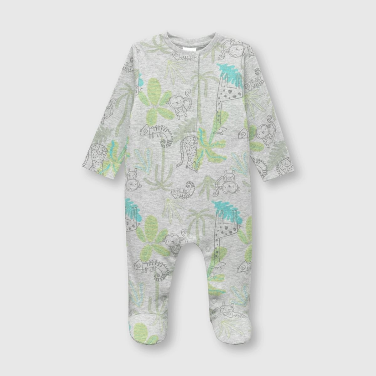 COLLOKY - Osito de bebe niño safari gris (0 a 9 meses)