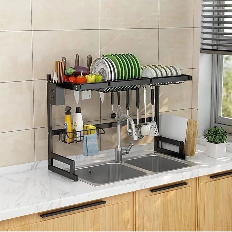 GENERICO - Seca Platos Escurridor De Loza 85 Cm 2 Niveles.