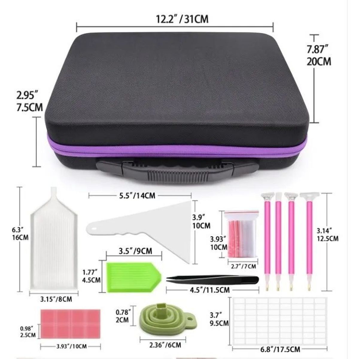 KUANGYE - Maleta Almacenamiento  Accesorios Diamond Painting