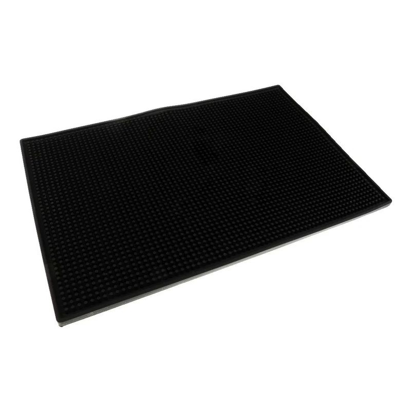 KUANGYE - Goma Bar Negra 45 X 30 Cm Escurridor Vaso Copas