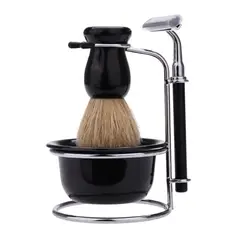 KUANGYE - Barbería Set De Barba Hisopo Navaja Para Afeitar