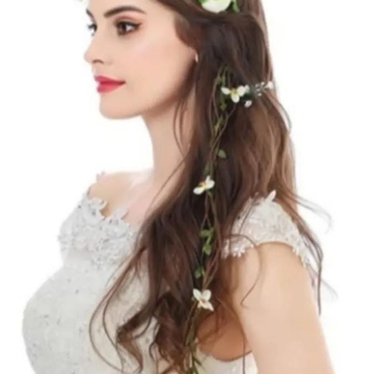 KUANGYE - Corona De Flores Para Cabello Regalo Mujer Fiestas Disfraces