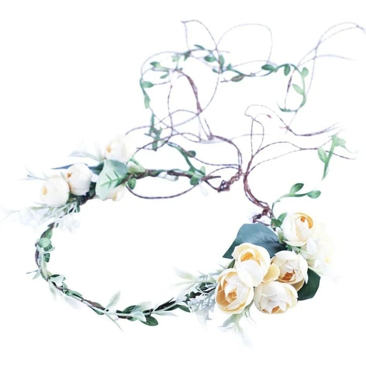 KUANGYE - Corona De Flores Para Cabello Regalo Mujer Fiestas Disfraces