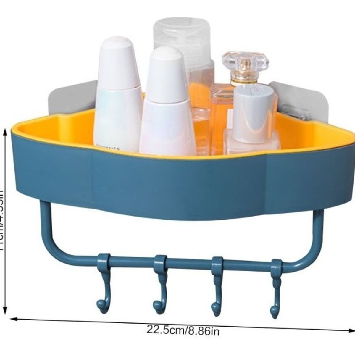 GENERICO - Repisa Esquinero De Ducha Organizador Baño Con Ganchos