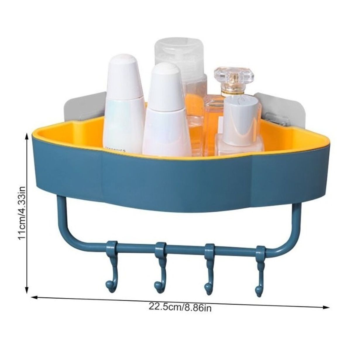 GENERICO - Repisa Esquinero De Ducha Organizador Baño Con Ganchos