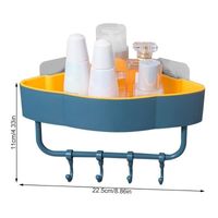 Repisa Esquinero De Ducha Organizador Baño Con Ganchos