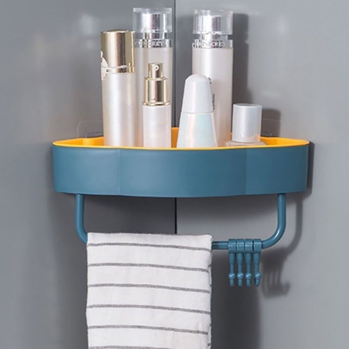 GENERICO - Repisa Esquinero De Ducha Organizador Baño Con Ganchos