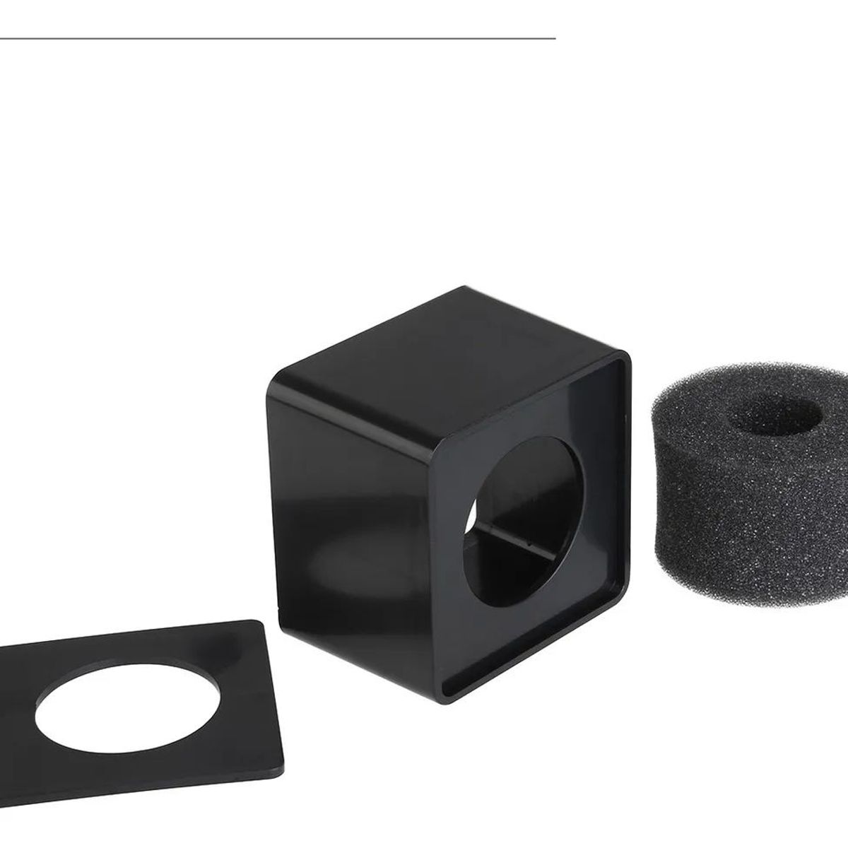 KUANGYE - Cubo Microfono Cubo Acrilico Porta Logo Microfono Flags