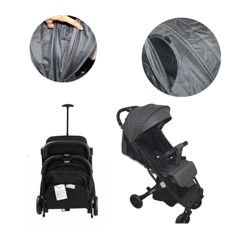 BABYKIDS DIVANA - Coche de Paseo convertible en maleta bebe Gris