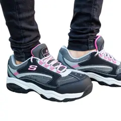 SKECHERS WORK - ZAPATILLA DE SEGURIDAD ANTIRESBALANTE SKECHERS MODELO BISCOE