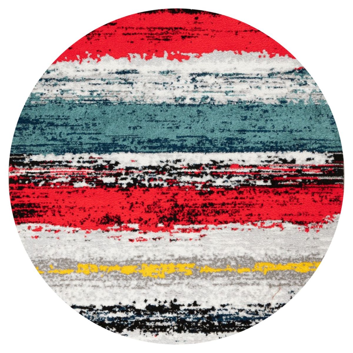 MODA ALFOMBRAS - ALFOMBRA REDONDA FLORIDA ROJO 160 X 160 CM