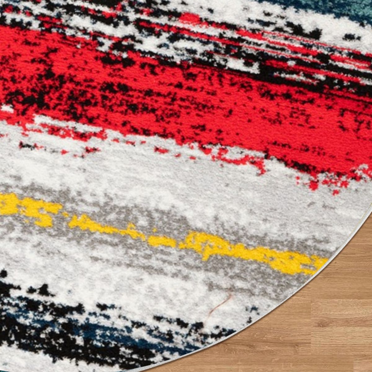 MODA ALFOMBRAS - ALFOMBRA REDONDA FLORIDA ROJO 160 X 160 CM