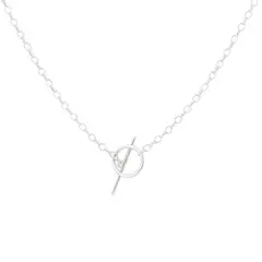 TULIPA - Collar Cierre Marinero Plata bañada en oro Blanco