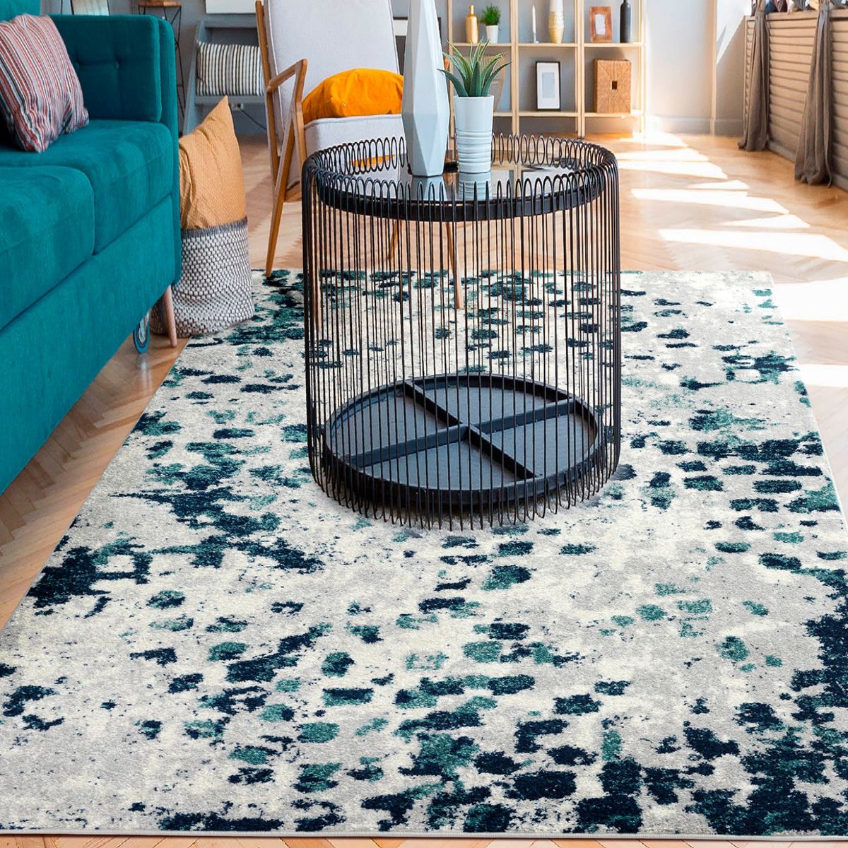 MODA ALFOMBRAS - Alfombra Florida Azul 120 X 180 Cm