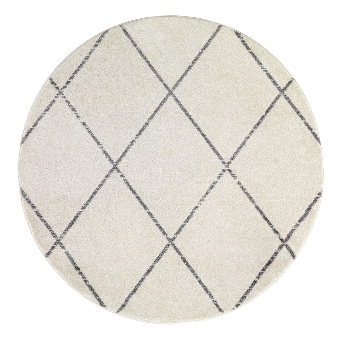 MODA ALFOMBRAS - Alfombra Redonda Florida Blanca 240 X 240 CM