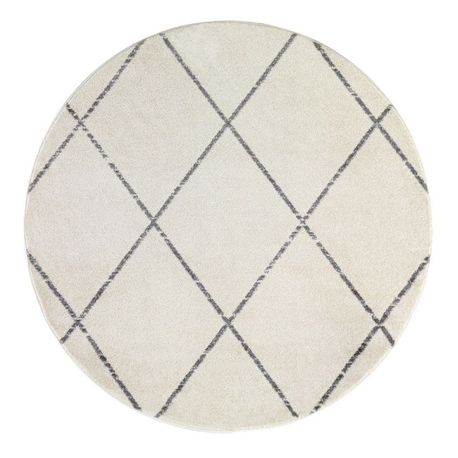 MODA ALFOMBRAS - Alfombra Redonda Florida Blanca 240 X 240 CM