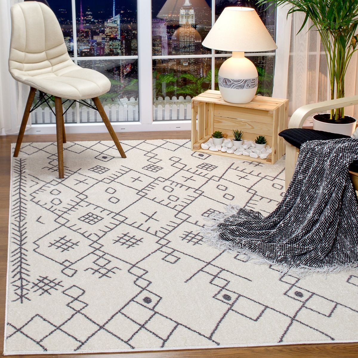 MODA ALFOMBRAS - ALFOMBRA FLORIDA BLANCA 300 X 400 CM