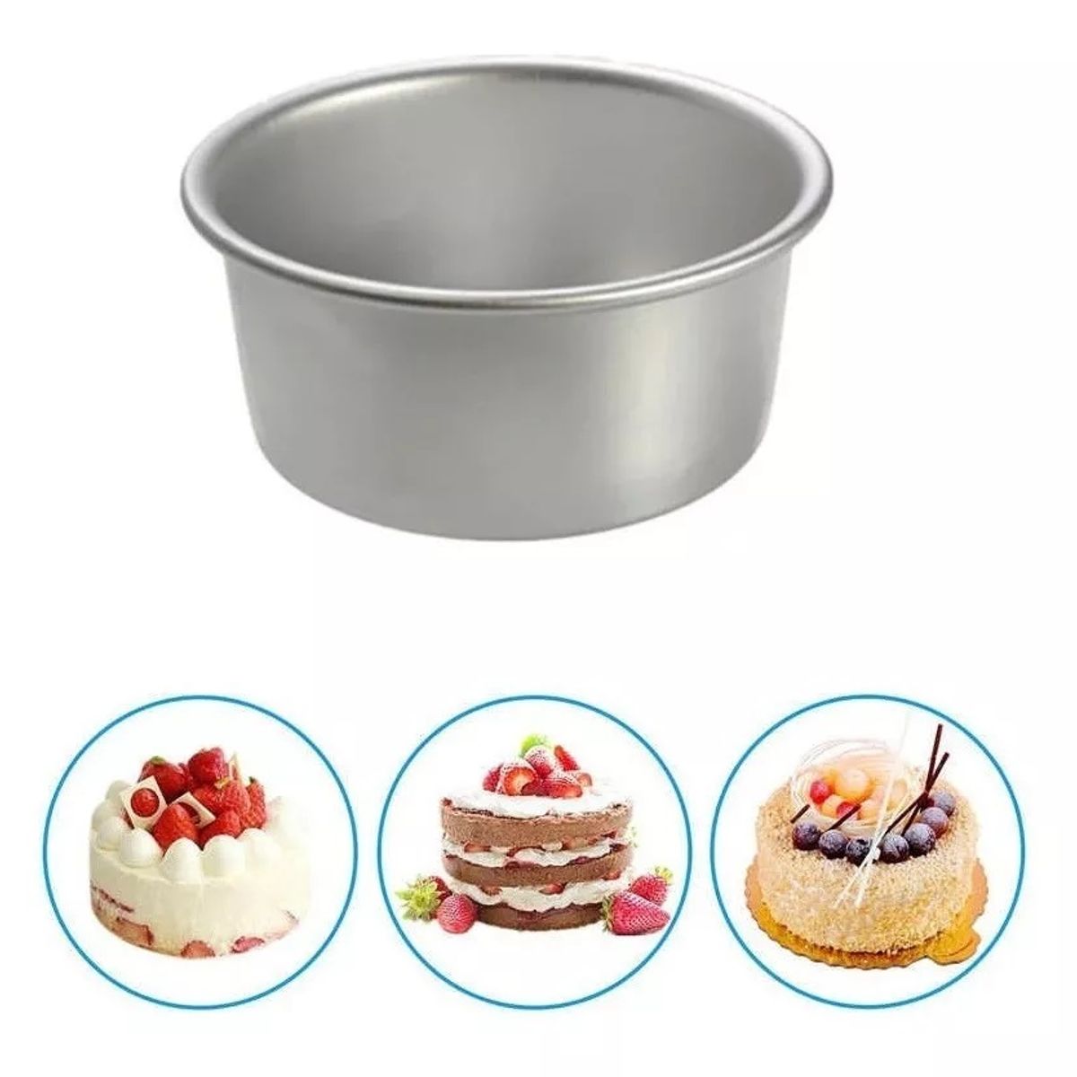 GENERICO - Molde de Torta Molde Queque Molde Aluminio fijo molde queque 14x10cm